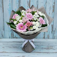 Букет цветов из:  Герберы, Альстромерии и Хризантемы в Кырене