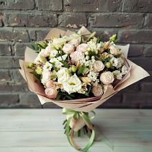 Букет цветов из:  Альстромерии, Розы и Хризантемы #REPLACE_PRED# Кырене