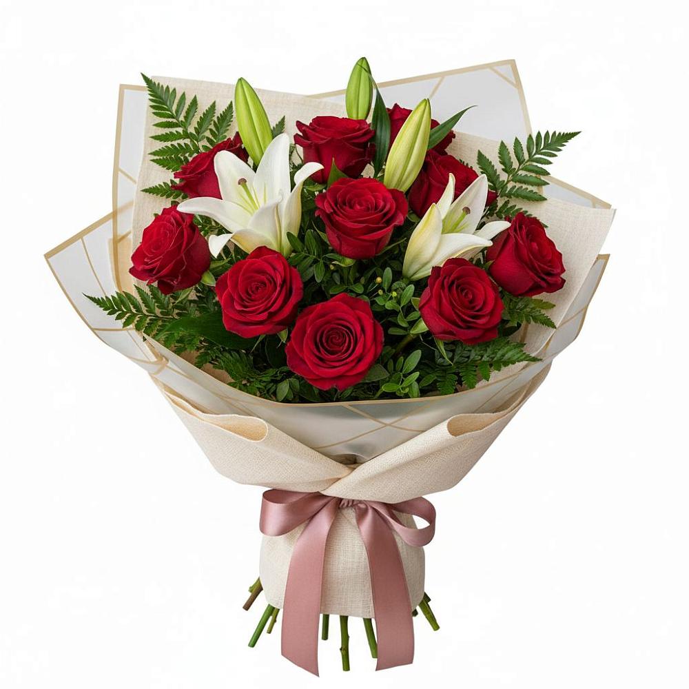 Букет цветов из: Лилии и Розы в Кырене