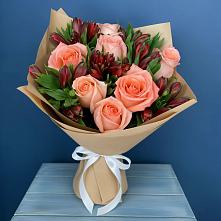 Букет цветов из:  Розы и Альстромерии #REPLACE_PRED# Кырене