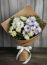 Букет цветов из:  Хризантемы и Розы в Кырене