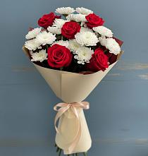 Букет цветов из:  Розы и Хризантемы в Кырене