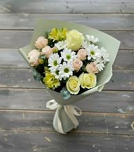 Букет цветов из:  Альстромерии, Розы и Хризантемы в Кырене